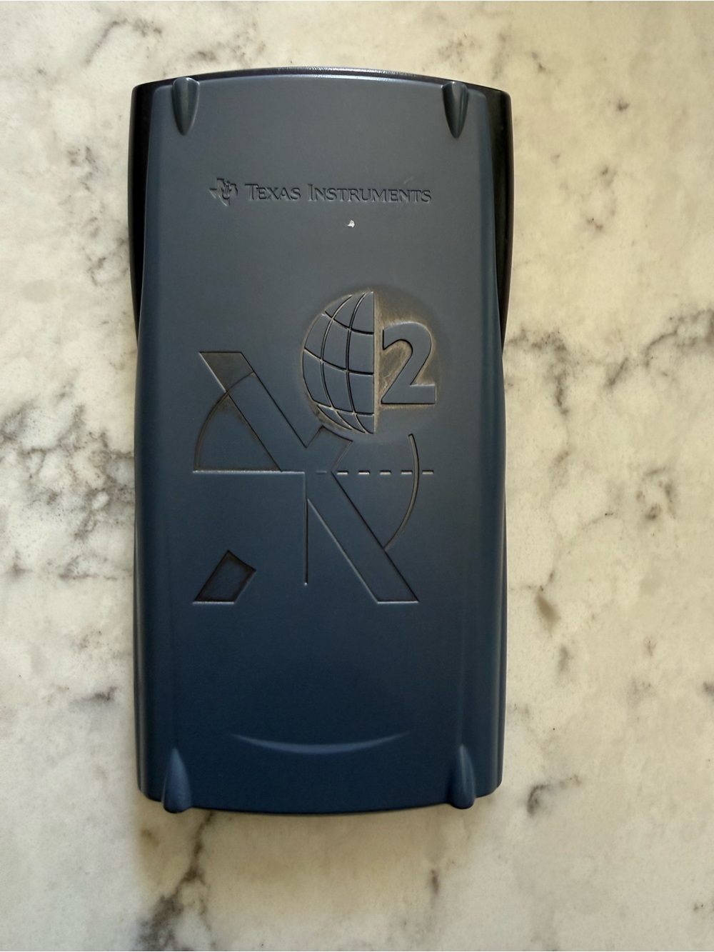 Texas Instruments Dark Navy Calculator Shell with Embossed TX2 Logo